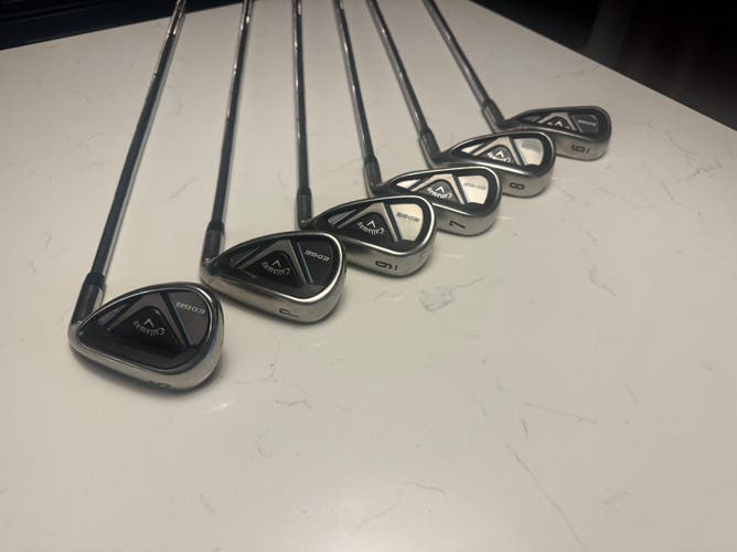 Men's Callaway Edge Right Handed Iron Set (6 Clubs) #6 - #9, PW, SW (Used)