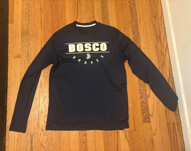 St John Bosco Braves High School Dri-Fit Long Sleeve Workout Top Adult Size M