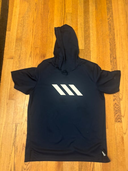 Adidas Aeroready Training Sport Hoodie Short Sleeve Size L