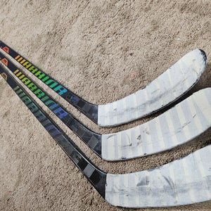 3x PACK GRZ Penguins Game Used Sticks WARRIOR Super Novium PRO 90 flex LH left