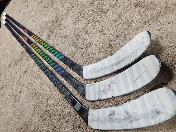 3x PACK GRZ Penguins Game Used Sticks WARRIOR Super Novium PRO 90 flex LH left