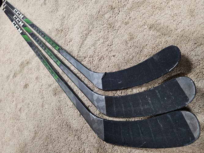 3x PACK MATHESON Penguins Game Used Sticks CCM Ribcore Trigger 4 PRO 95 flex LH