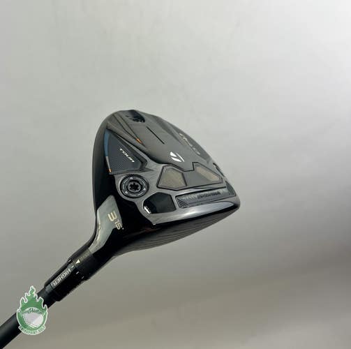 Used RH TaylorMade Qi4D Tour 3 Wood 15* REAX 75g Stiff Flex Graphite Golf Club