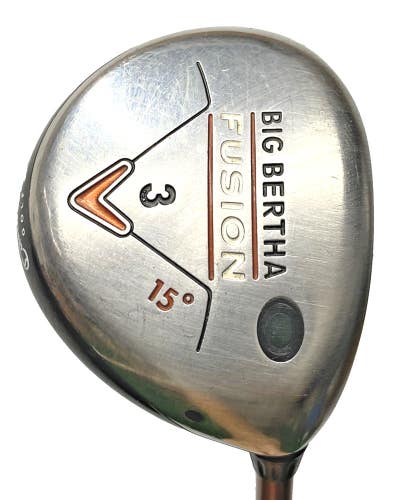 Callaway Big Bertha Fusion 3 Wood 15* RH NVS 55-L Ladies Graphite 42" Nice Grip
