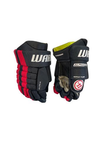 Used Warrior ALPHA FR Junior Gloves Black And Red 10" 11873-S000238169