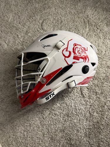 All 3 Cornell Lacrosse STX Rival Helmet (Used)