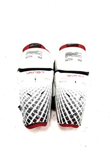 Used Bauer VAPOR LIL ROOKIE Youth Shin Guards White 7 1/2" 11860-S000308328