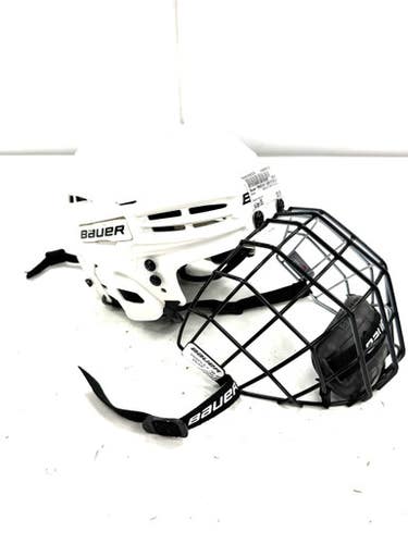 Used Bauer PRODIGY CERTIFIED 2027 Helmet Cage Combo White One Size 11860-S000308323