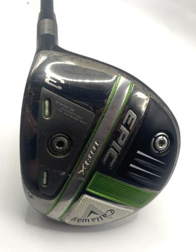 Callaway Epic Max 15* 3 Wood Graphite Project X Cypher Forty 5.0 Senior Flex