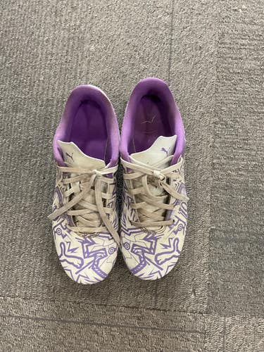 Used Puma PULL SIC Soccer Cleats Purple Junior 04.5 11614-S000235711