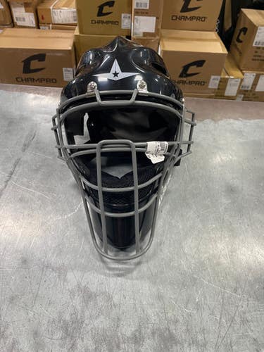 Used All Star HELMET W/MASK Catchers Helmet w/Mask Black MD 11337-S000485359