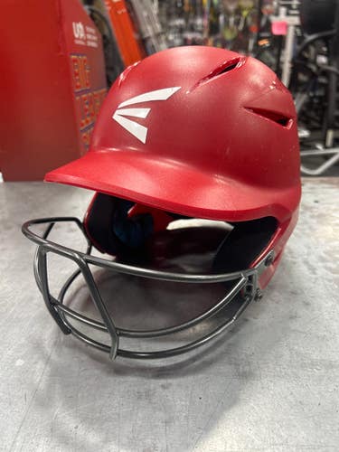 Used Easton BASEBALL HELMET WITH MASK Batting Helmet w/Mask Red MD 11337-S000485349