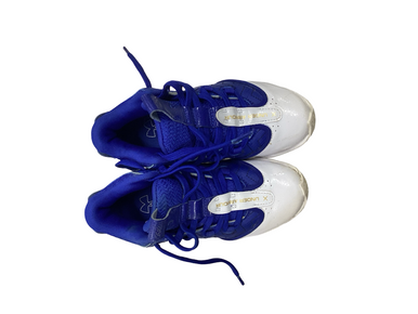 Used Under Armour BH SHOW BB/SB Cleats Royal Blue And White Youth 12.0 11613-S000181473