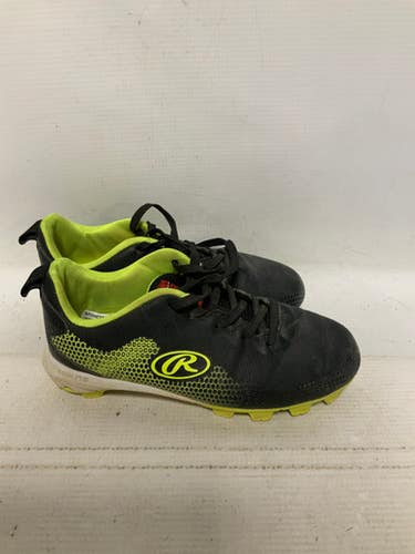 Used Rawlings BLACK/GREEN BB/SB Cleats Black Youth 13.0 11823-S000038858