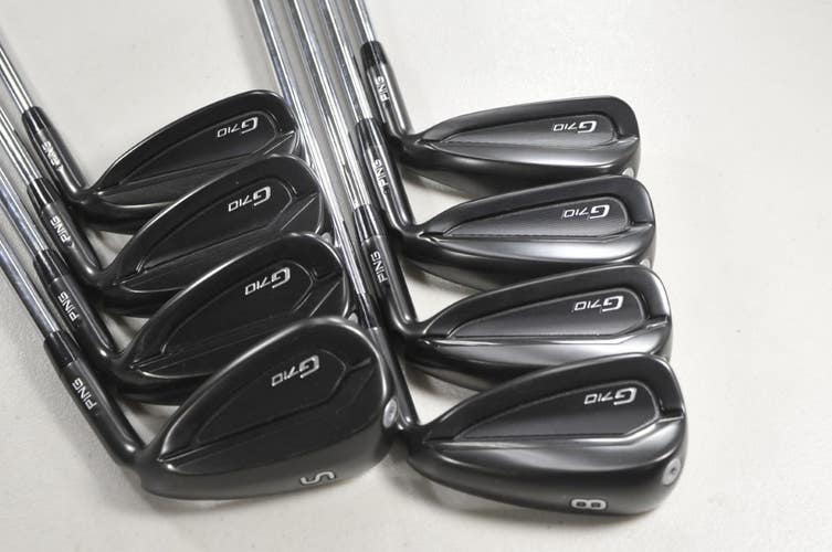 Ping G710 5-W,UW,SW Iron Set Stiff Flex Black Dot Right AWT 2.0 Steel # 217295