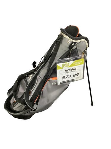Used INESIS 6 WAY GOLF BAG Mens Stand Bag Black 11347-S000268315