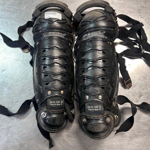 Used Diamond SHINGUARDS Catchers Leg Guards Black Youth 11868-S000069182