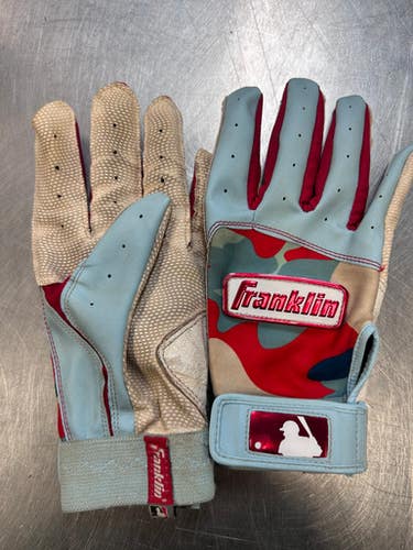 Used Franklin BB/SB Batting Gloves Carolina Blue LG 11868-S000069179