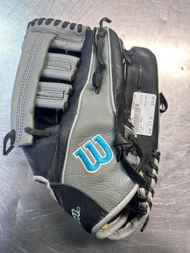 Used Wilson A500 BB/SB Glove RH Throw Black 12 1/2" 11868-S000069183