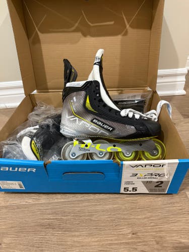 Bauer Vapor 3X Pro RH Inline Skates Size 5.5 (New)