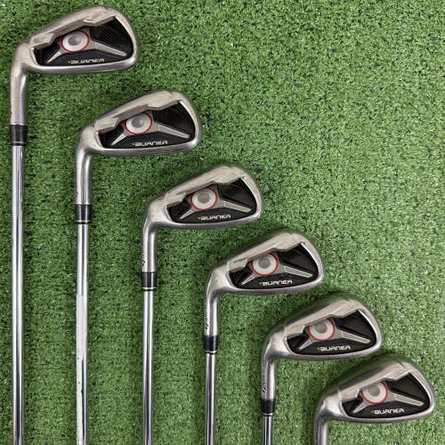 Taylormade Burner 1.0 2009 Iron Set 6-PW AW Superfast 85 Uniflex Left Handed