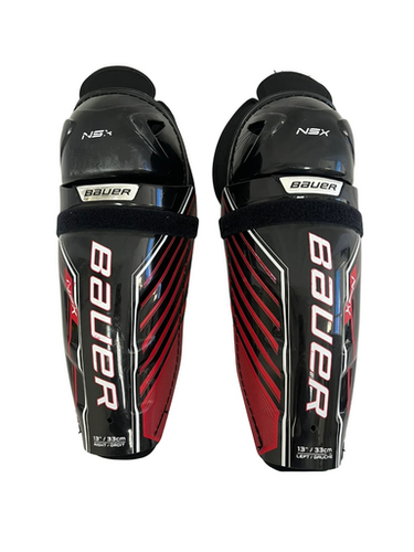 Used Bauer NSX Junior Shin Guards Black 13" 11692-S000150119