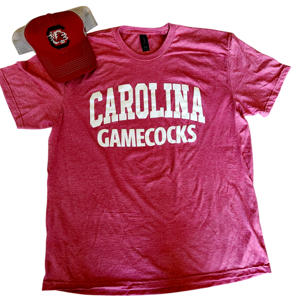 GAMECOCKS UNIVERSITY OF SOUTH CAROLINA HAT AND SHIRT BUNDLE NEW 47 Brand TRUCKER HAT, XL SHIRT
