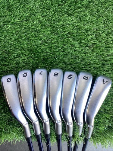 Tour Edge Exotics E722 Iron Set 5-PW, AW With Ventus 7-R Regular Graphite Shafts