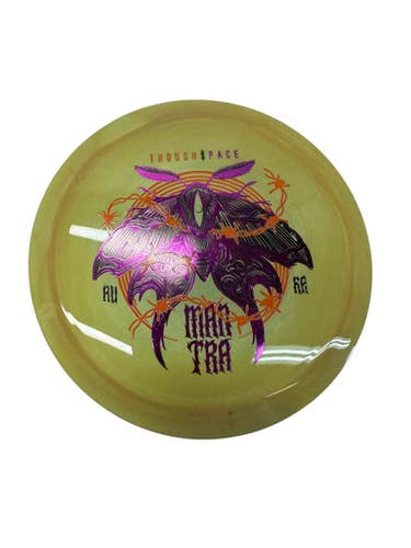 Used Thought Space Athletics AURA MANTRA Disc Golf Driver Yellow 168g 11835-S000207928