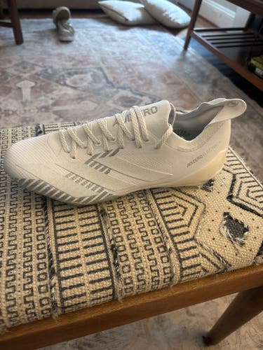 White Men's Size M 11.0 (W 12.0) Adult Adidas Cleats (New)