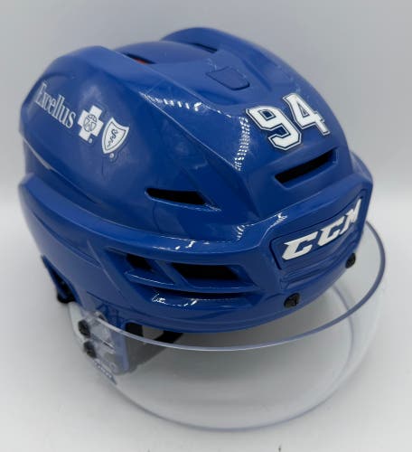 Syracuse Crunch AHL - Large CCM Tacks 710 Helmet Pro Stock - #94 Connor Geekie