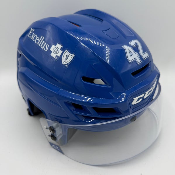 Syracuse Crunch AHL - Medium CCM Tacks 710 Helmet Pro Stock - #42 Joel Teasdale