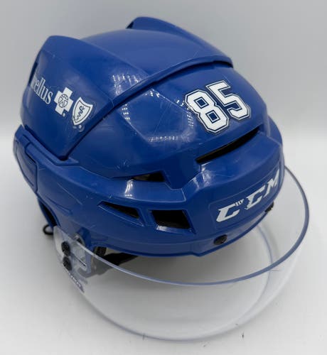 Syracuse Crunch AHL - Small CCM Vector V08 Helmet Pro Stock - #85 Daniel Walcott