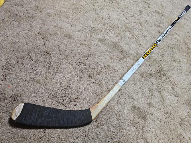 MARIO LEMIEUX 91'92 Signed Cup Yr Pittsburgh Penguins NHL Game Used Hockey Stick