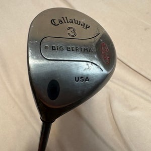 Men's Callaway Big Bertha Left Hand Fairway Wood Regular Flex 3 Wood Graphite Shaft (Used)