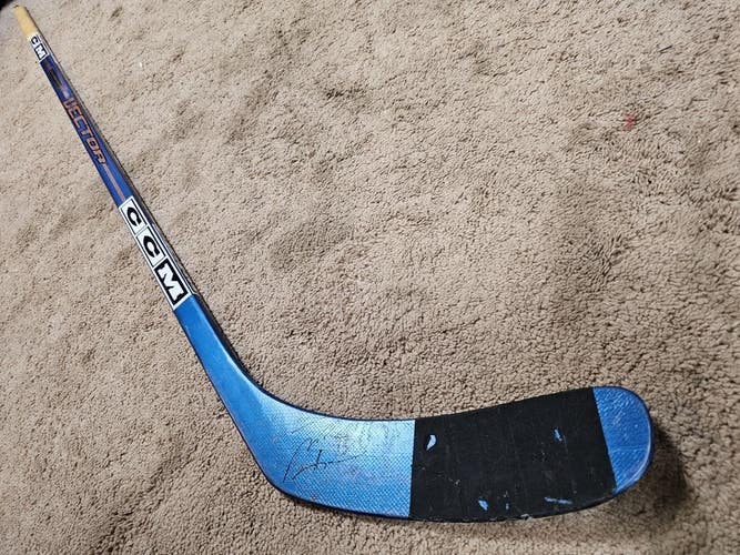 MARIAN HOSSA 02'03 Signed Career Best Ottawa Senators Game Used Hockey Stick