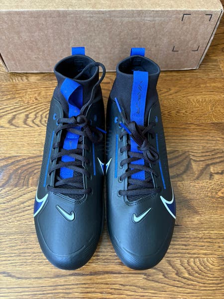 Nike Vapor Edge Pro 360 2 Black Blue Men Size 10 Football Cleats FN7759-009 Size 10.5 Nike Vapor Edge Pro 360 2 Football Cleats Black  main image 2