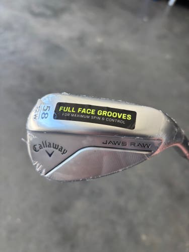 Men's Callaway Jaws Raw Right Handed Wedge Regular Flex 58 Degree Steel Shaft (New)