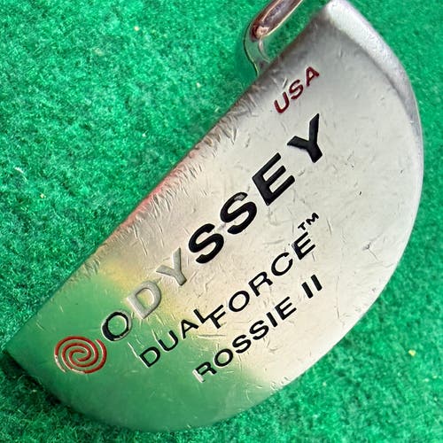 Odyssey Dual Force 2 Rossie Mallet Putter Right Hand Steel Shaft OG Grip 32.5in