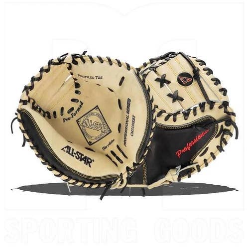 All-Star Baseball Professianal CM3100BT Catchers Mitt 31" Tan/Black Right Hand