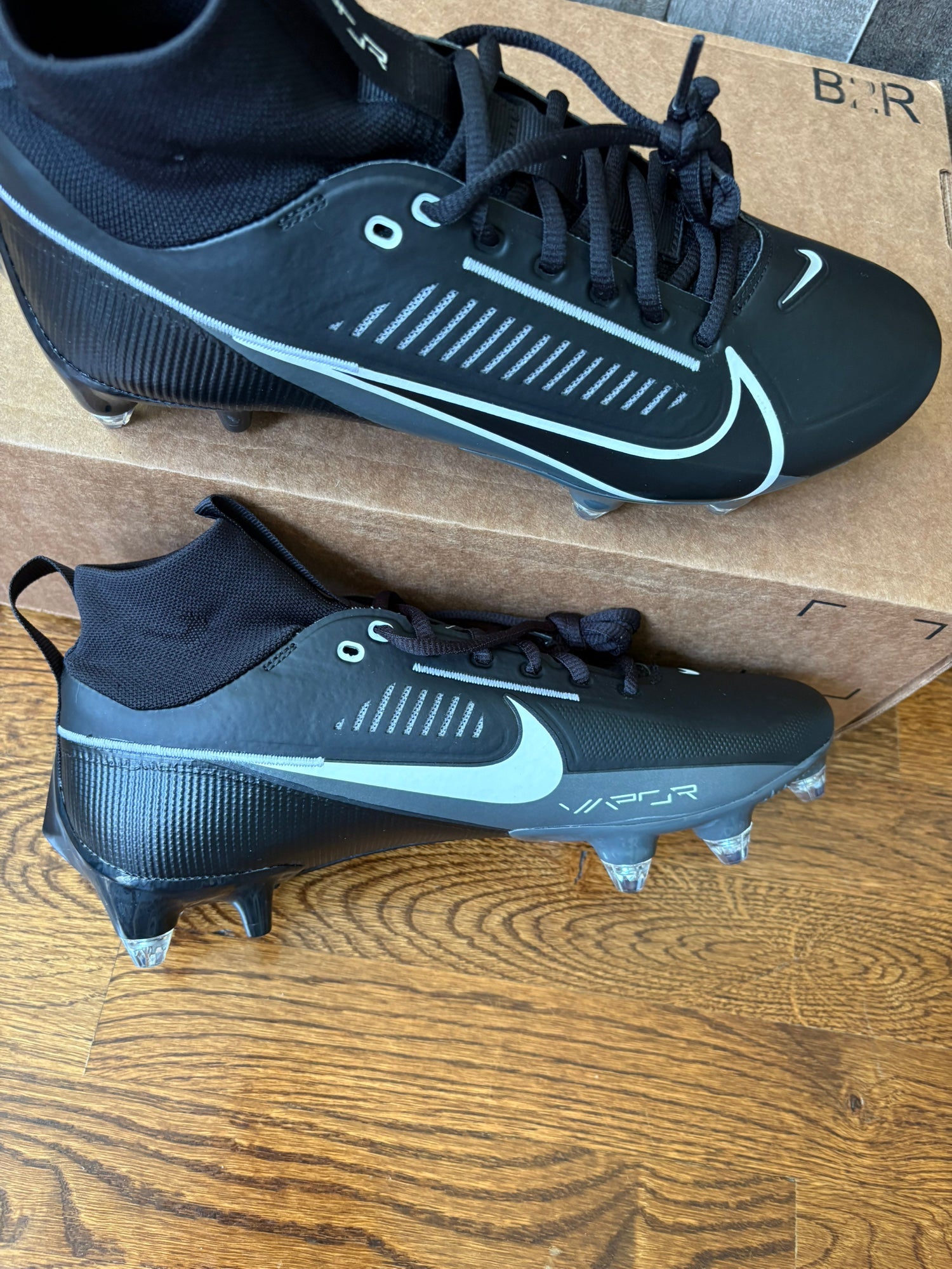 Nike Vapor Edge Pro 360 2 Football Cleats Black White FJ7023-001 Men\'s Size 14.5 Nike Vapor Edge Pro 360 2 Football Cleats Black White FJ7023  main image 2