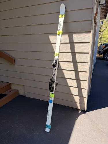 Men's HEAD WC Rebels e-DH 218 cm Racing Skis With Bindings Max Din 20 (Used)