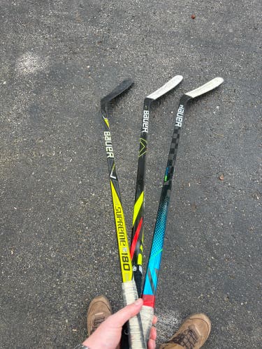 Junior Bauer Right Handed Hockey Stick 3 pack!