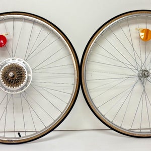 Vintage Ukai 6-Spd 36-Steel Spoke Aluminum 27" Wheelset Sunshine Hubs SR Perfect