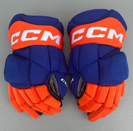 CCM JetSpeed FT1 Hockey Gloves Oilers Pro Stock 14” (Used) 2837