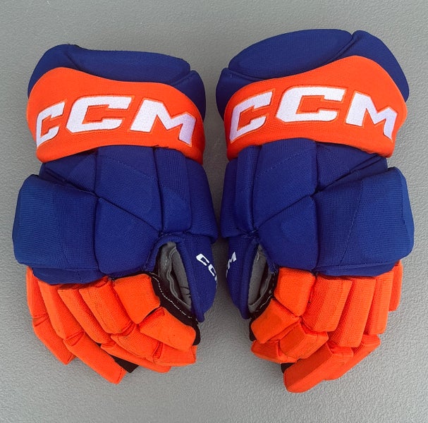 CCM JetSpeed FT1 Hockey Gloves Oilers Pro Stock 14” (Used) 2837