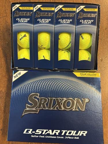 3 Dozen Srixon QStar Tour Golf Balls / Tour Yellow