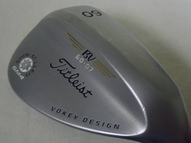 Titleist Vokey SM4 Lob Wedge 60* 07* (TOUR CHROME, Steel) LW Golf Club