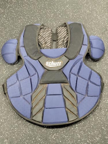 Used Schutt AIR MAXX CHEST GUARD Catchers Chest Protector Navy Blue Adult 11849-S000039326