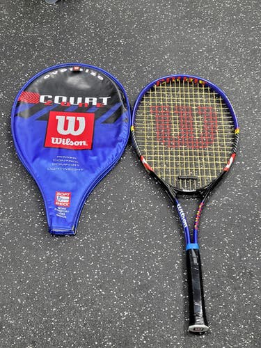 Used Wilson COURT ZONE Adult Tennis Racquet Navy Blue 4 3/8" 11849-S000039321